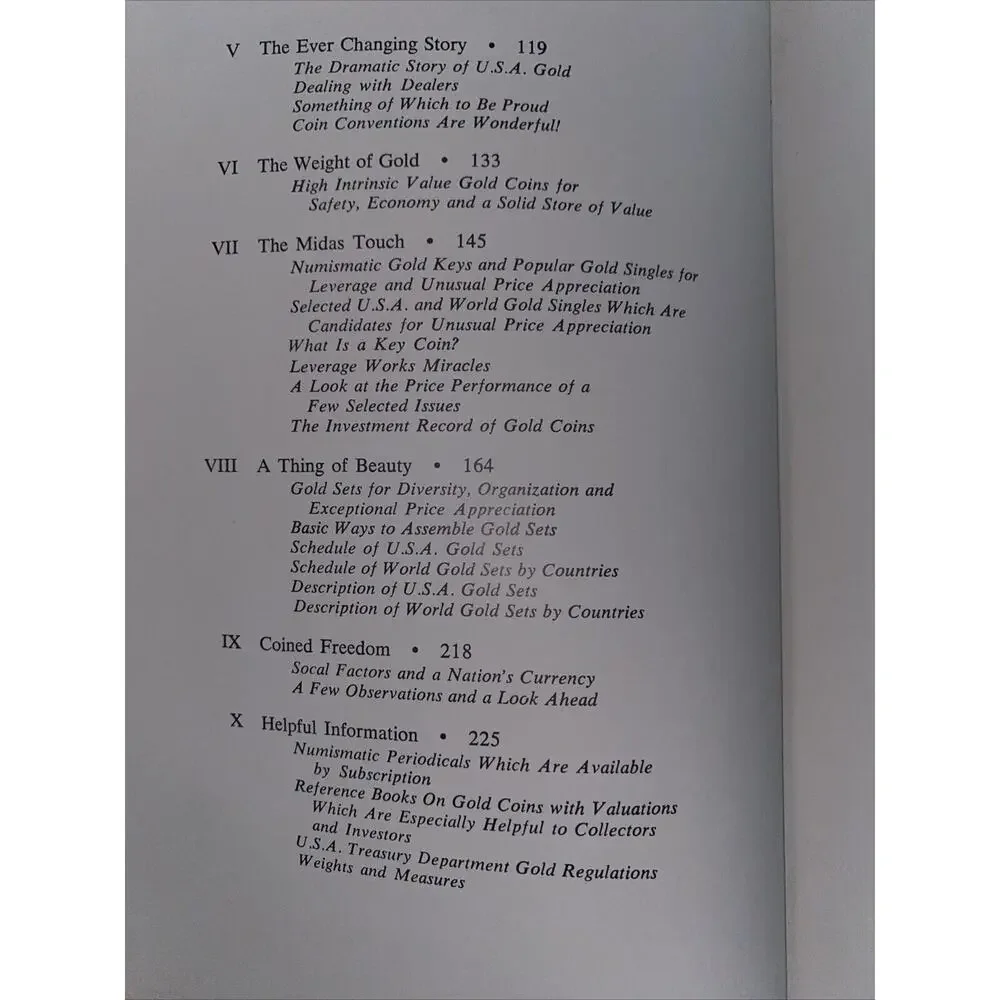 Gold Coins For Financial Survival by W.W. Turner 1971 Hardcover Numismatic Book